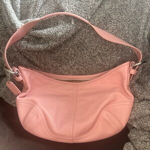 Vintage Y2K Coach Shoulder Bag Light Pink *rare Color* HTF